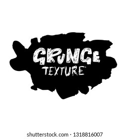 Ink vector dry brush stroke. Vector illustration. Grunge hand drawn watercolor texture. Space for text.
