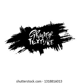Ink vector dry brush stroke. Vector illustration. Grunge hand drawn watercolor texture. Space for text.