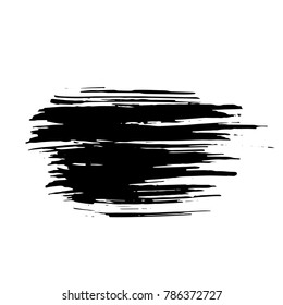Ink vector dry brush stroke. Vector illustration. Grunge hand drawn watercolor texture. Space for text.