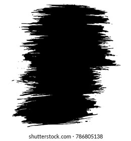 Ink vector dry brush stroke. Vector illustration. Grunge hand drawn watercolor texture. Space for text.