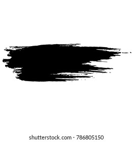 Ink vector dry brush stroke. Vector illustration. Grunge hand drawn watercolor texture. Space for text.