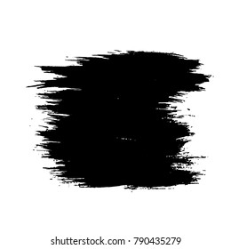 Ink vector dry brush stroke. Vector illustration. Grunge hand drawn watercolor texture. Space for text.