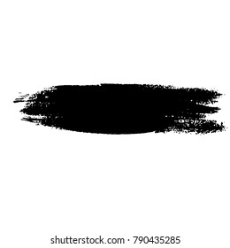 Ink vector dry brush stroke. Vector illustration. Grunge hand drawn watercolor texture. Space for text.