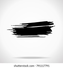 Ink vector dry brush stroke. Vector illustration. Grunge hand drawn watercolor texture. Space for text.