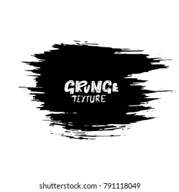 Ink vector dry brush stroke. Vector illustration. Grunge hand drawn watercolor texture. Space for text.
