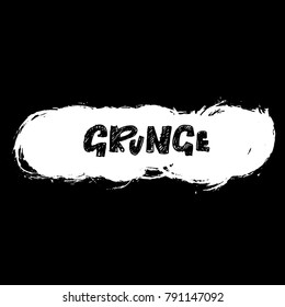Ink vector dry brush stroke. Vector illustration. Grunge hand drawn watercolor texture. Space for text.