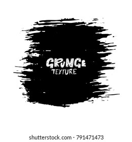 Ink vector dry brush stroke. Vector illustration. Grunge hand drawn watercolor texture. Space for text.