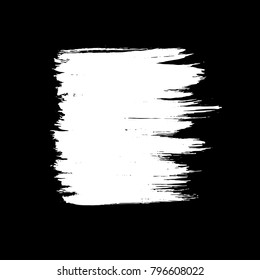 Ink vector dry brush stroke. Vector illustration. Grunge hand drawn watercolor texture. Space for text.