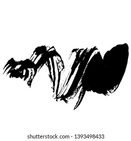Ink vector dry wave brush stroke. Vector illustration. Grunge texture.
