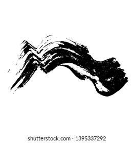 Ink vector dry wave brush stroke. Vector illustration. Grunge texture.
