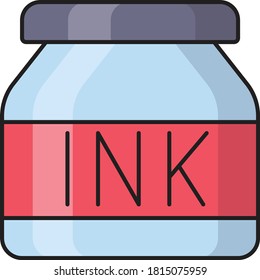 ink vector flat color icon 