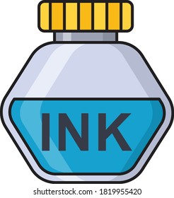 ink vector flat line icon 