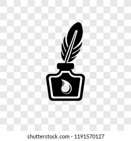 Ink vector icon isolated on transparent background, Ink transparency logo concept