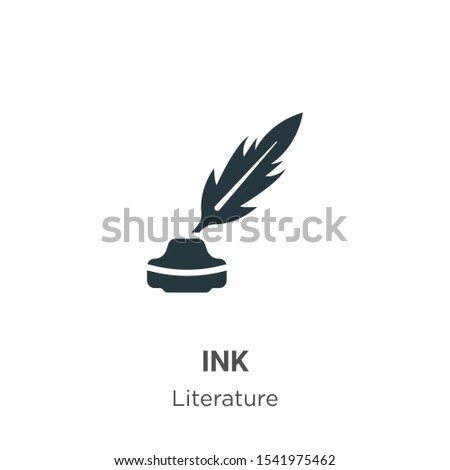 Ink vector icon on white background. Flat vector ink icon symbol sign from modern literature collection for mobile concept and web apps design.