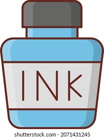 ilustración de vector de tinta en un fondo transparente. Símbolos de calidad premium. Icono de color plano de línea vectorial para el concepto y el diseño gráfico.