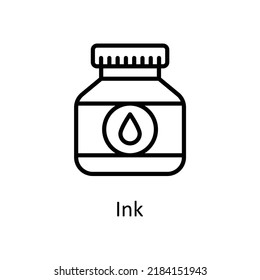 Ink vector Outline Icon Design illustration on White background. EPS 10 File 
