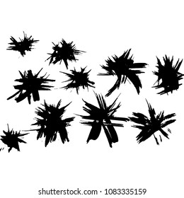 Ink vector splash. Vector illustration. Grunge hand drawn watercolor texture.