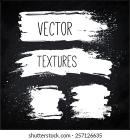 Ink Vector texture set over a blackboard 