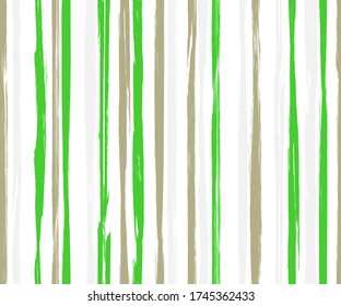 Ink vertical stripes vector seamless pattern. Grunge paintbrush texture. Freehand cool painting seamless fashion print ornament. Brush stroke stripes grunge pattern for background.