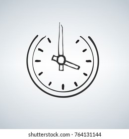 ink wall clock vector illustration