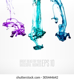Ink in water abstract background