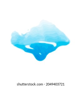 Elemento de onda de gota de agua de tinta