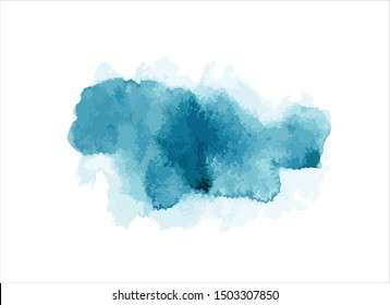 ink watercolor background blue vector