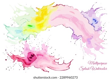 Ink Watercolor Splash for any purpose including be element or decoration in your posters, wedding invitation, and many more