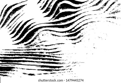 Ink wavy texture. Vector illustration.   Black and white monochrome artwork. Overlay over any design to create interesting effect and depth. Black isolated on white. EPS10
