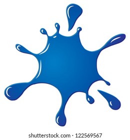 inkblot blue vector