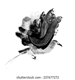 Ink-drawn flying birds 1f