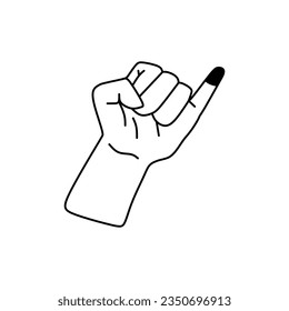 Inked finger for voter sign icon in outline style. Vector illustration of election and voting design element in trendy style. Editable graphic resources for many purposes.
