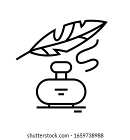 Inklin-Symbol, Concept-Zeichen, Umriss-Vektorillustration, Linearsymbol.
