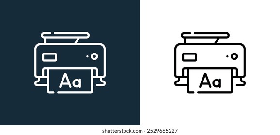 inkjet icon isolated on white and black colors. inkjet outline linear vector icon from computer peripherals collection for mobile apps, web and ui.