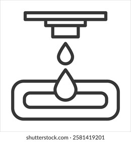 Inkjet Icon Vector Illustration Outline