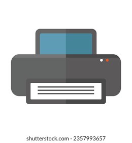 Impresora láser o inyección de tinta. Ilustración moderna de dibujos animados para dispositivos electrónicos de alta tecnología. Aparatos de oficina y concepto de tecnología. Vector plano coloreado aislado en fondo blanco