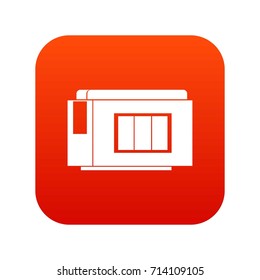 Inkjet printer cartridge icon digital red for any design isolated on white vector illustration