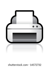 Inkjet printer icon. Vector illustration.