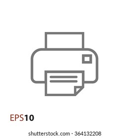 Inkjet printer icon for web and mobile