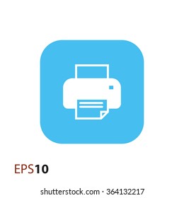 Inkjet printer icon for web and mobile