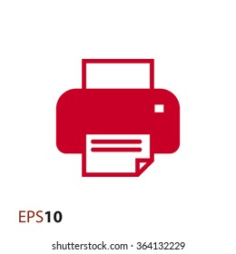 Inkjet printer icon for web and mobile