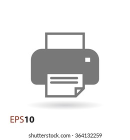Inkjet printer icon for web and mobile