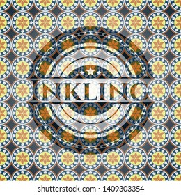 Inkling arabesque style emblem. arabic decoration.