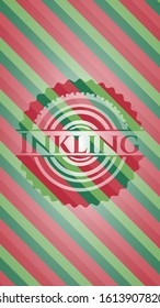 Inkling christmas badge. Vector Illustration. Detailed.