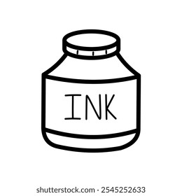 inkpot Ink bottle On white background