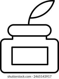 Inkpot Vector Line Icon Design