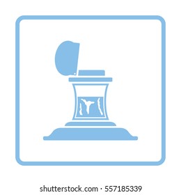 Inkstand icon. Blue frame design. Vector illustration.
