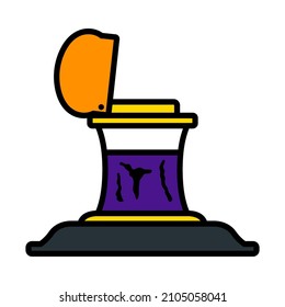 Inkstand Icon. Editable Bold Outline With Color Fill Design. Vector Illustration.