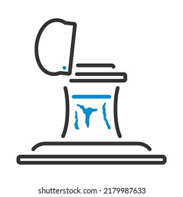 Icono de admisión. Contorno de negrita editable con diseño de relleno de color. Ilustración vectorial.