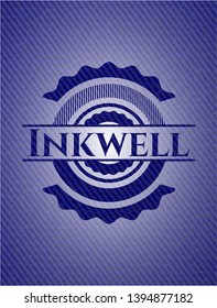 Inkwell denim background. Vector Illustration. Detailed.